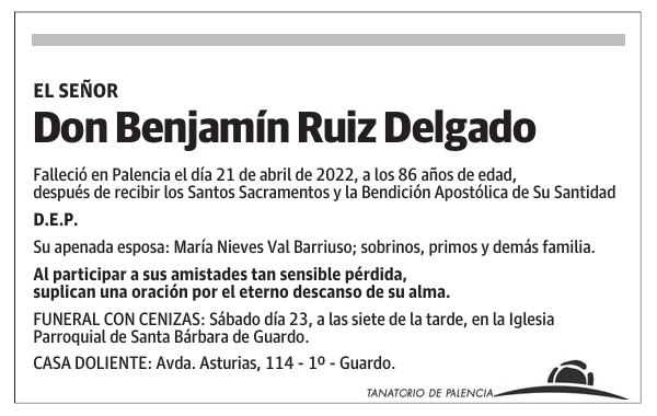 Don Benjamín Ruiz Delgado