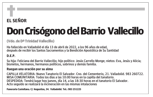 Don Crisógono del Barrio Vallecillo