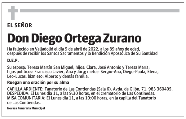 Don Diego Ortega Zurano