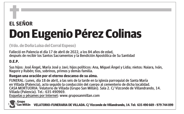 Don Eugenio Pérez Colinas