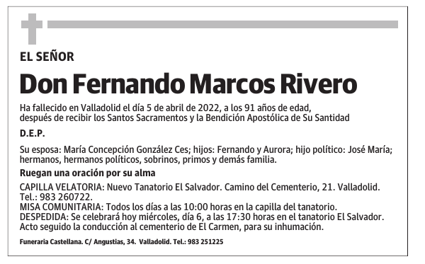 Don Fernando Marcos Rivero