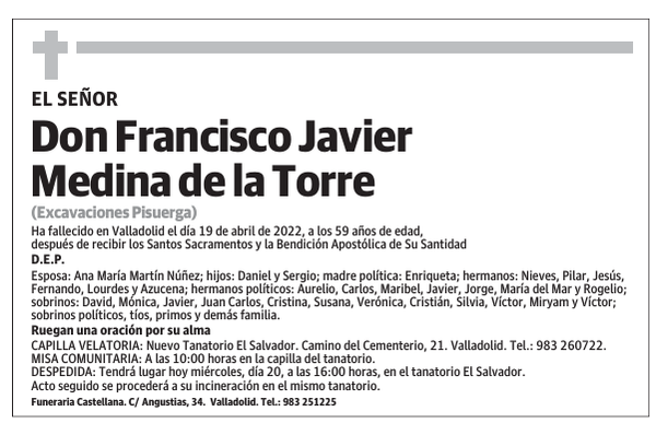 Don Francisco Javier Medina de la Torre