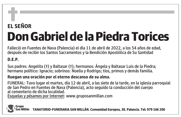 Don Gabriel de la Piedra Torices