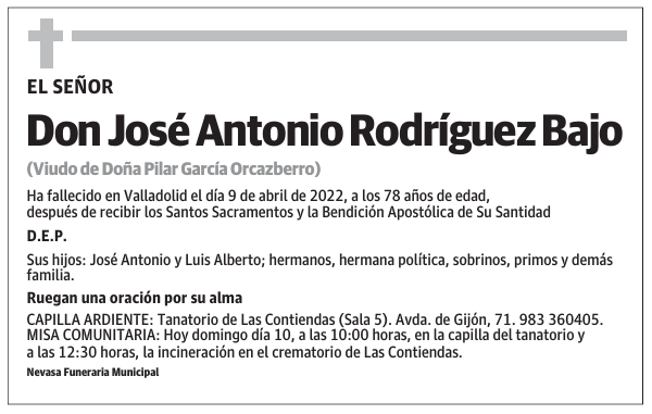 Don José Antonio Rodríguez Bajo
