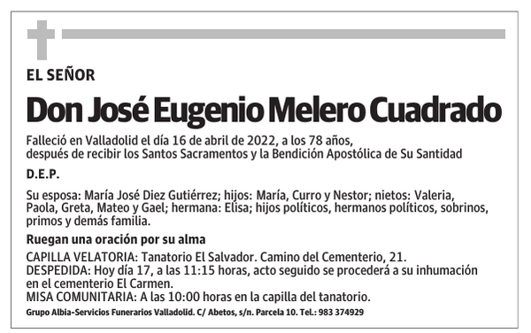 Don José Eugenio Melero Cuadrado