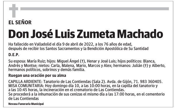 Don José Luis Zumeta Machado