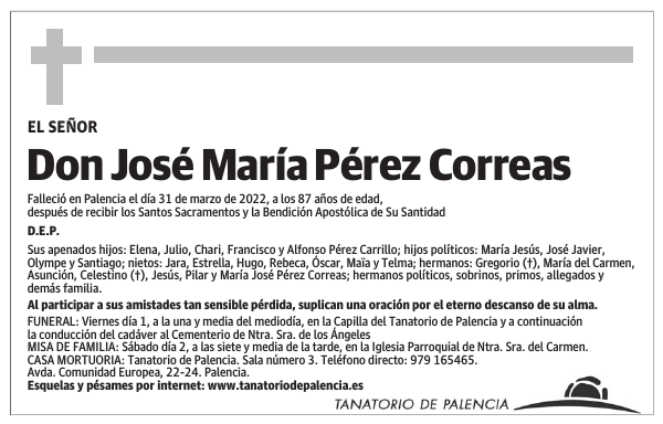Don José María Pérez Correas