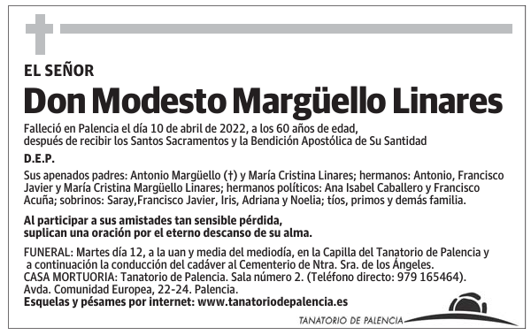 Don Modesto Margüello Linares