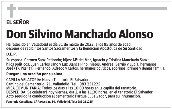 Don Silvino Manchado Alonso