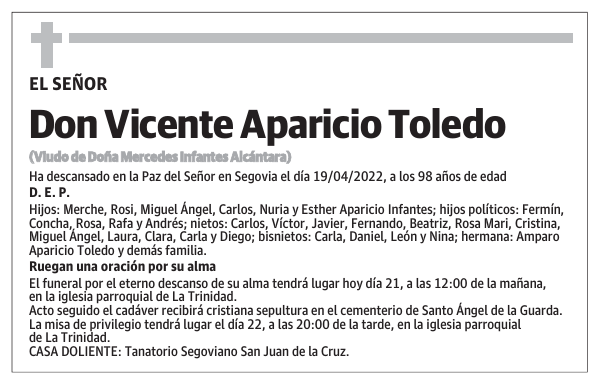 Don Vicente Aparicio Toledo