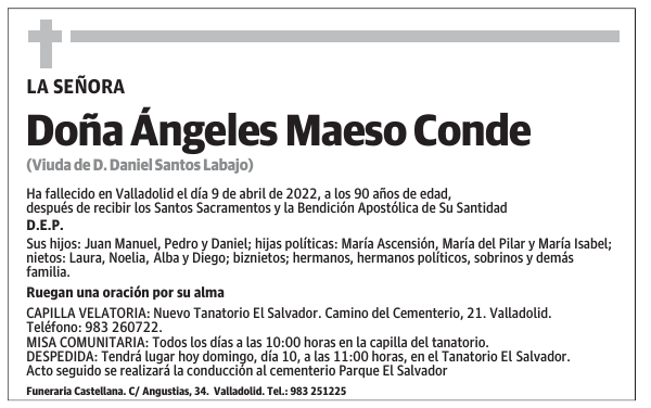 Doña Ángeles Maeso Conde