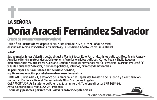 Doña Araceli Fernández Salvador