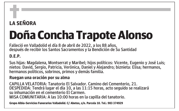 Doña Concha Trapote Alonso