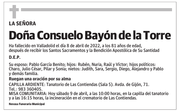 Doña Consuelo Bayón de la Torre