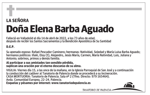 Doña Elena Barba Aguado