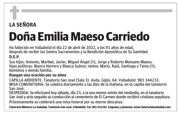Doña Emilia Maeso Carriedo