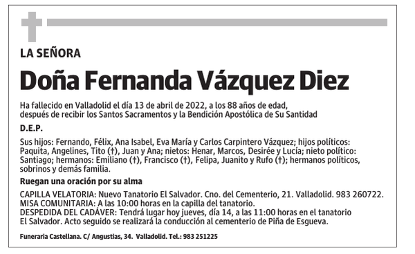 Doña Fernanda Vázquez Diez