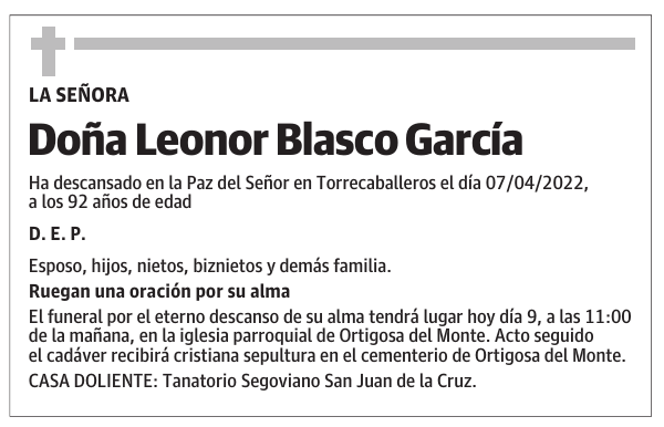 Doña Leonor Blasco García