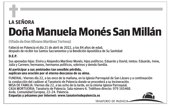 Doña Manuela Monés San Millán