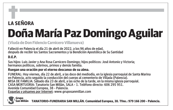 Doña María Paz Domingo Aguilar