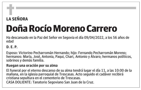 Doña Rocío Moreno Carrero