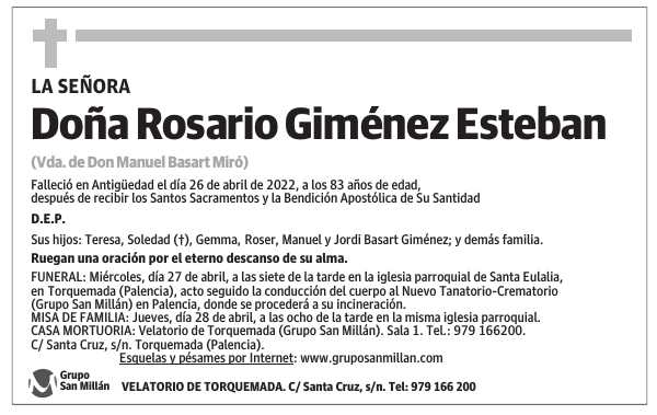 Doña Rosario Giménez Esteban