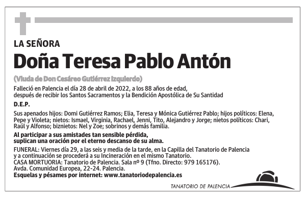Doña Teresa Pablo Antón