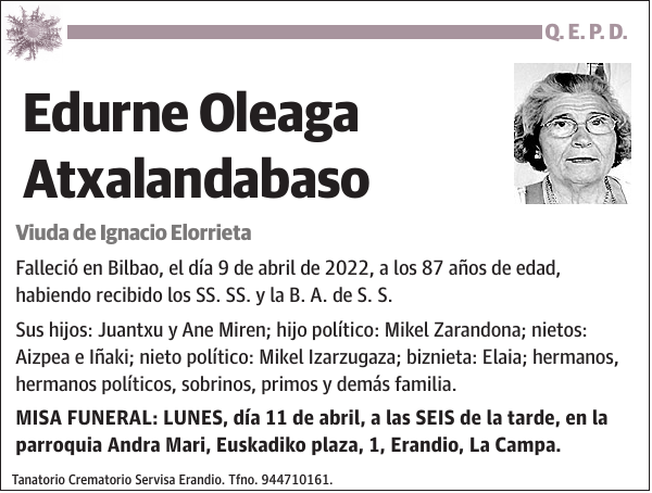 Edurne Oleaga Atxalandabaso