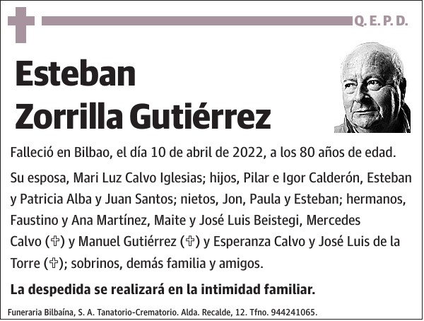 Esteban Zorrilla Gutiérrez