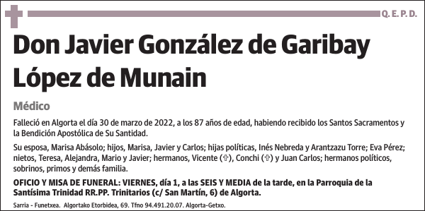 Javier González de Garibay López de Munain