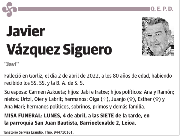 Javier Vázquez Siguero