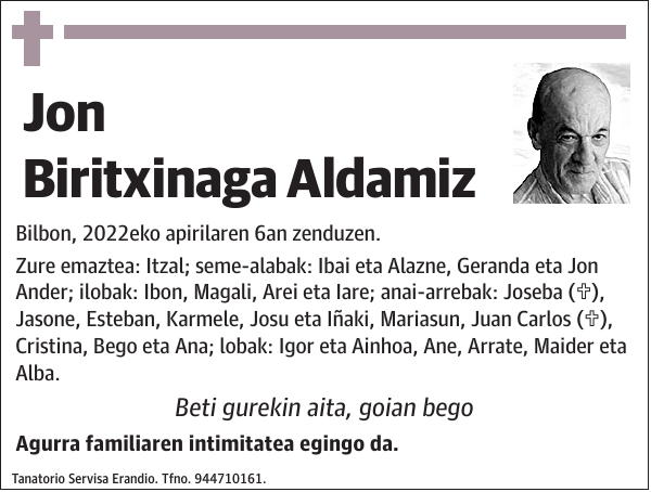 Jon Biritxinaga Aldamiz