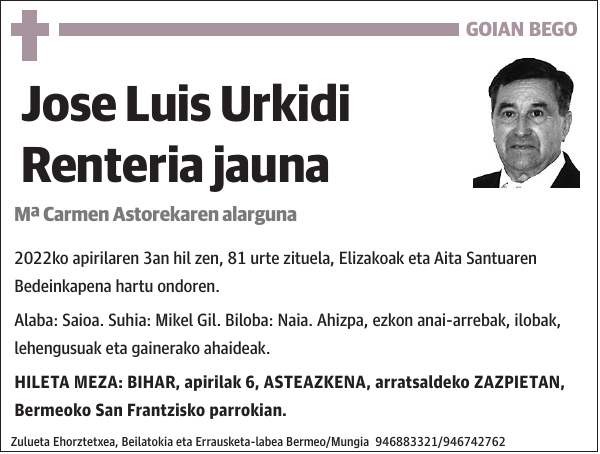 Jose Luis Urkidi Renteria