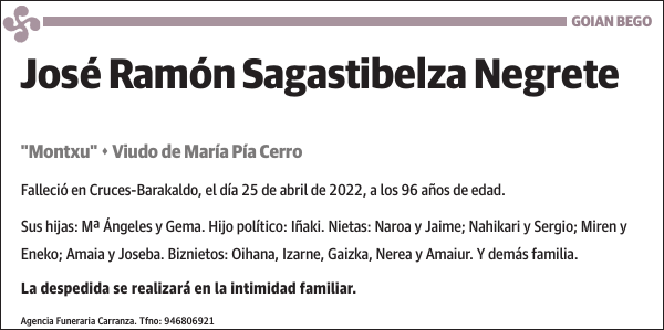 José Ramón Sagastibelza Negrete