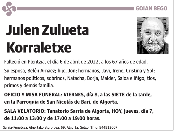 Julen Zulueta Korraletxe