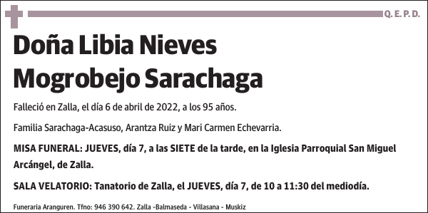 Libia Nieves Mogrobejo Sarachaga