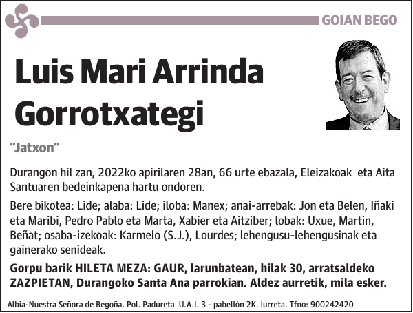 Luis Mari Arrinda Gorrotxategi