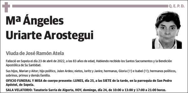 Mª Ángeles Uriarte Arostegui
