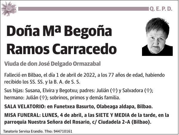 Mª Begoña Ramos Carracedo