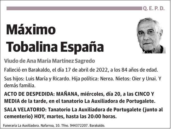 Máximo Tobalina España