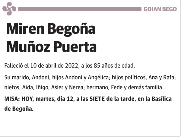 Miren Begoña Muñoz Puerta