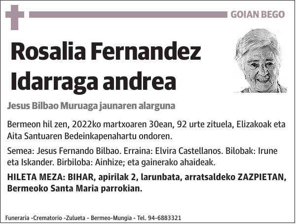 Rosalia Fernandez Idarraga