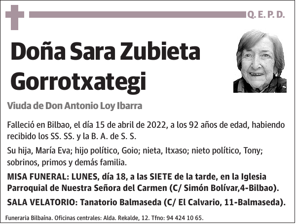 Sara Zubieta Gorrotxategi