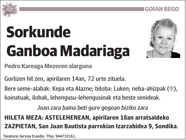 Sorkunde Ganboa Madariaga