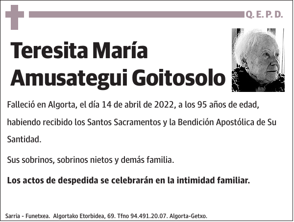 Teresita María Amusategui Goitosolo