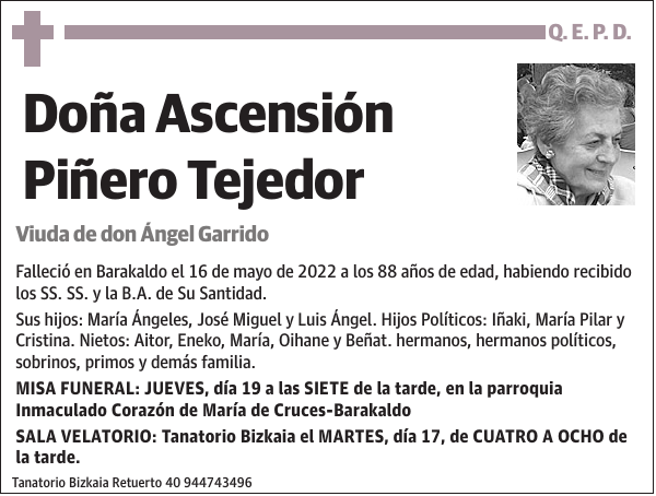 Ascensión Piñero Tejedor