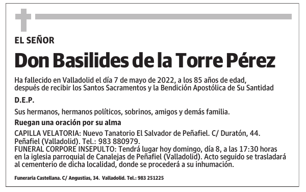 Don Basilides de la Torre Pérez