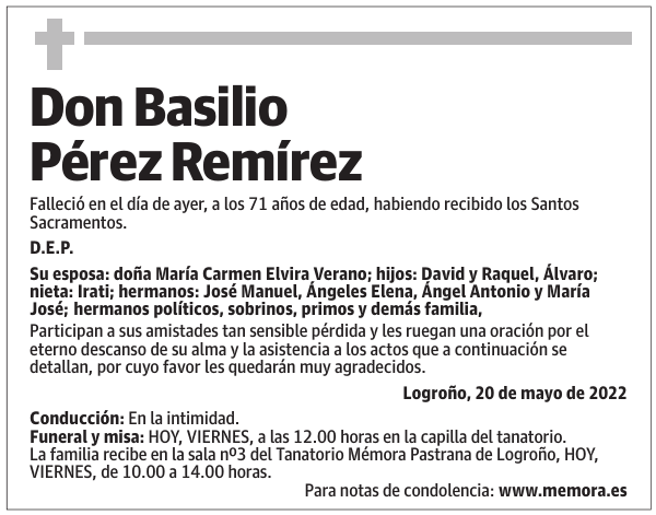 Don  Basilio  Pérez  Remírez