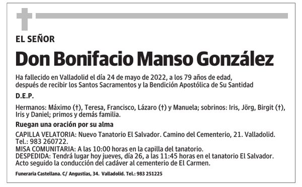 Don Bonifacio Manso González