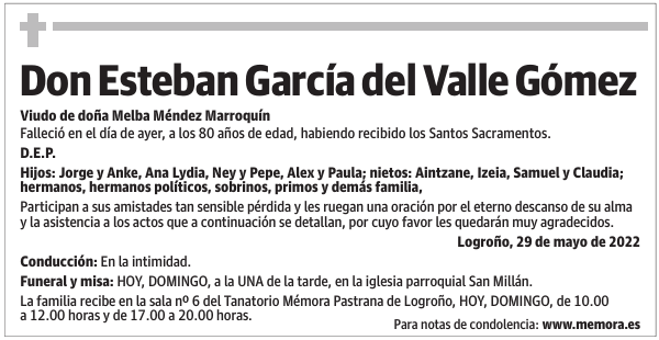 Don  Esteban  García  del  Valle  Gómez